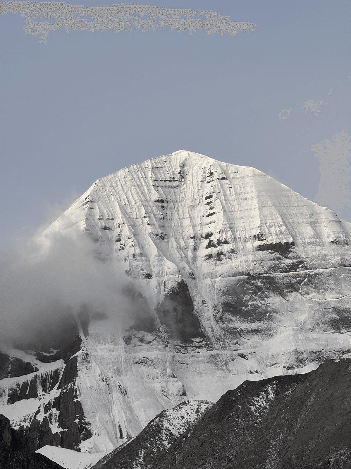 Snow-covered mountain peak