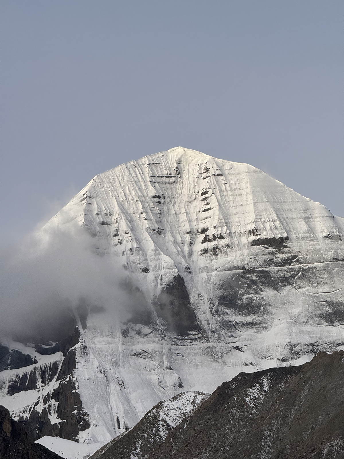 Snow-covered mountain peak